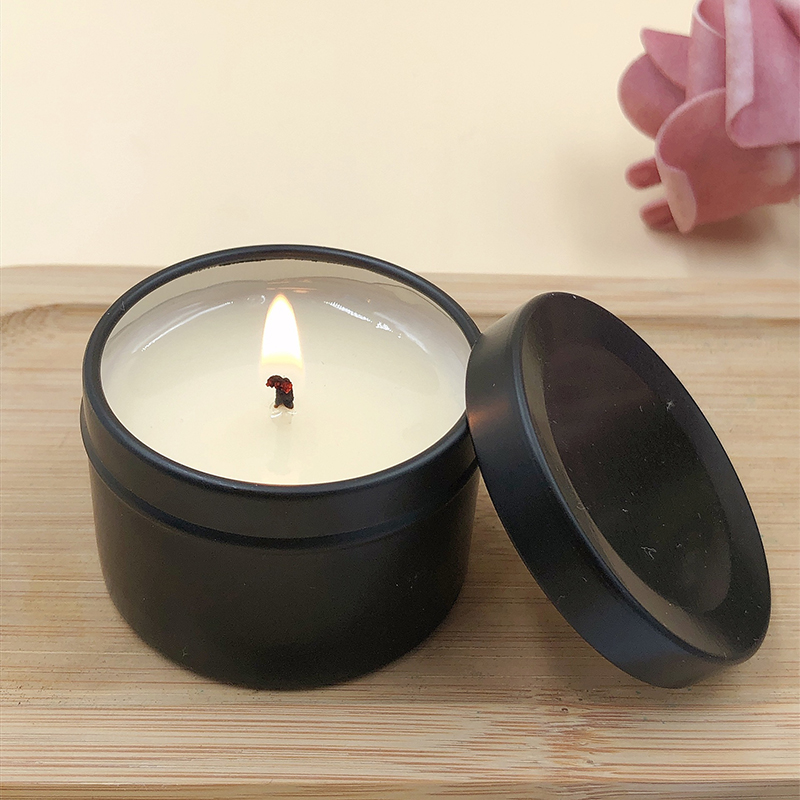 L5070A Organik Eco soya wax Botol hitam Lilin wangi