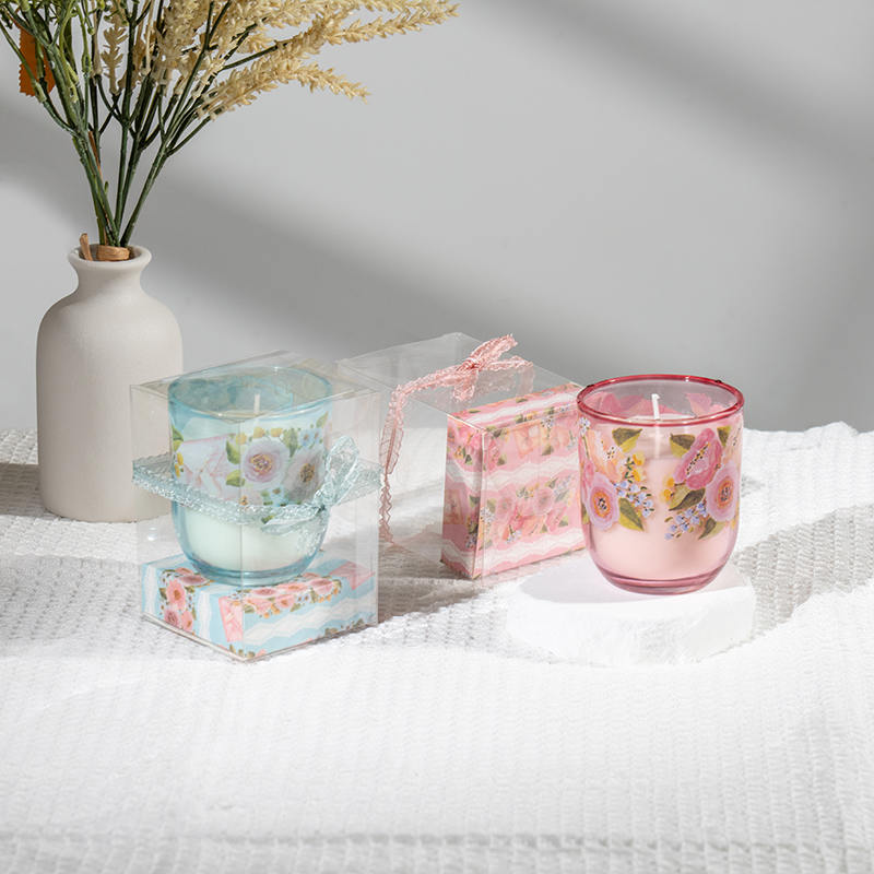 Cawan kaca bulat hari ibu lilin wangi-Pengilang lilin soya Eco