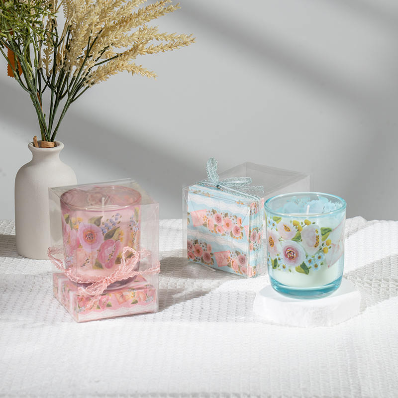 Cawan kaca bulat hari ibu lilin wangi-Pengilang lilin soya Eco