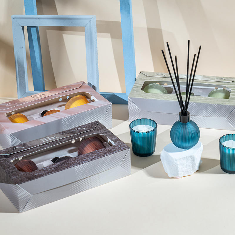 Cermin mata kecil berjalur menegak Lilin wangi X2 Belang menegak botol penyebar buluh kecil mentol meruap