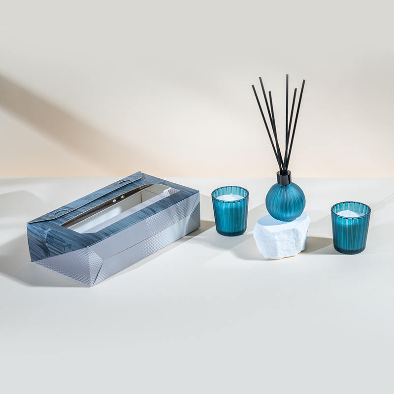 Cermin mata kecil berjalur menegak Lilin wangi X2 Belang menegak botol penyebar buluh kecil mentol meruap