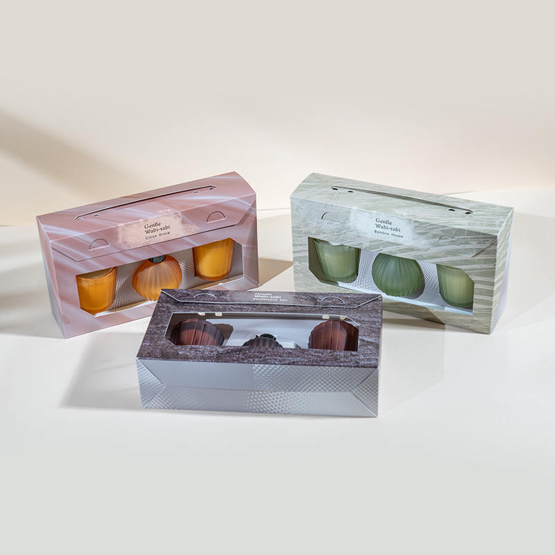 Cermin mata kecil berjalur menegak Lilin wangi X2 Belang menegak botol penyebar buluh kecil mentol meruap