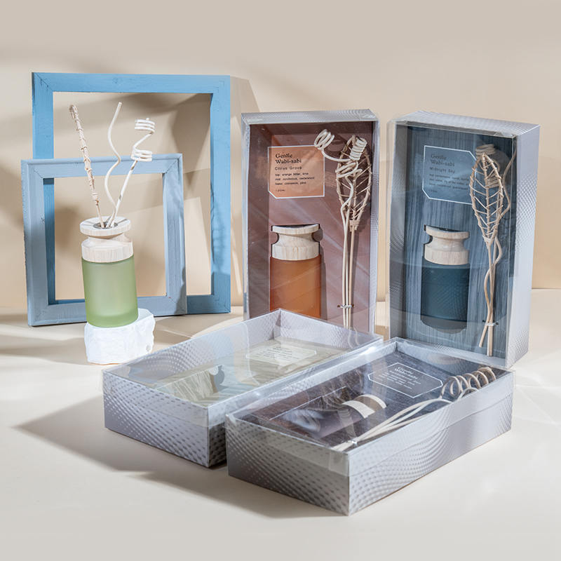 Penyebar buluh premium kelalang kaca silinder tinggi dengan penjual penyebar aroma kayu kayu