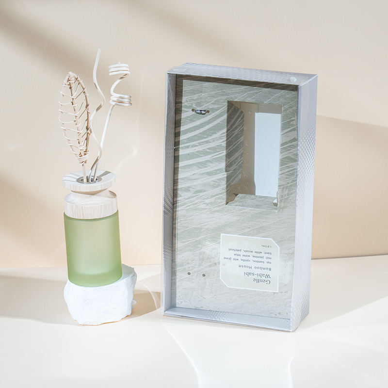 Penyebar buluh premium kelalang kaca silinder tinggi dengan penjual penyebar aroma kayu kayu