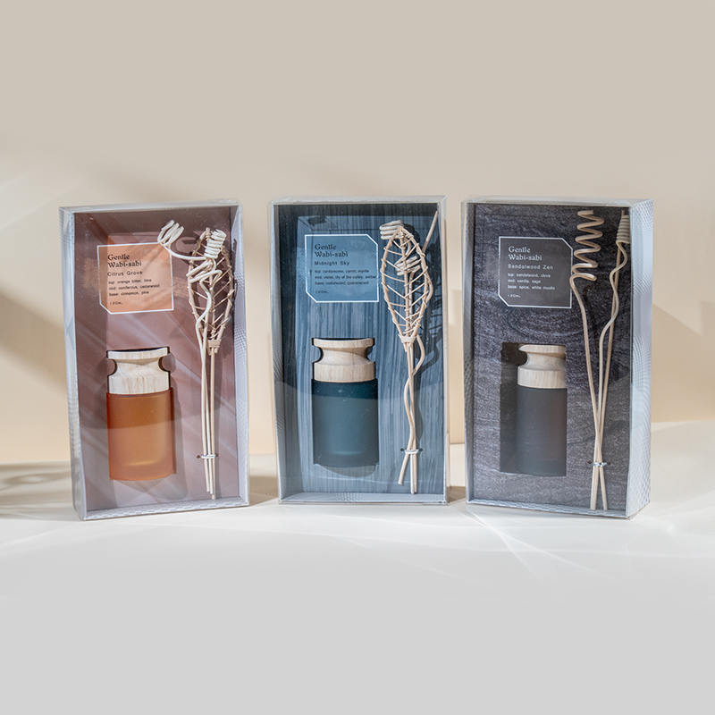 Penyebar buluh premium kelalang kaca silinder tinggi dengan penjual penyebar aroma kayu kayu