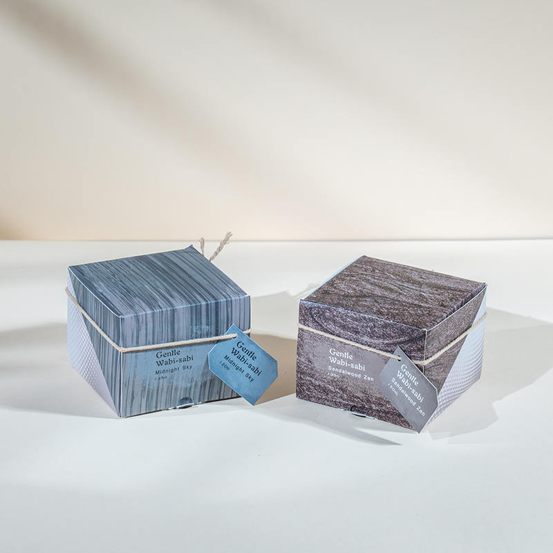 Cawan lilin kaca bulat dengan jalur menegak lilin wangi-penjual lilin lilin soya eko