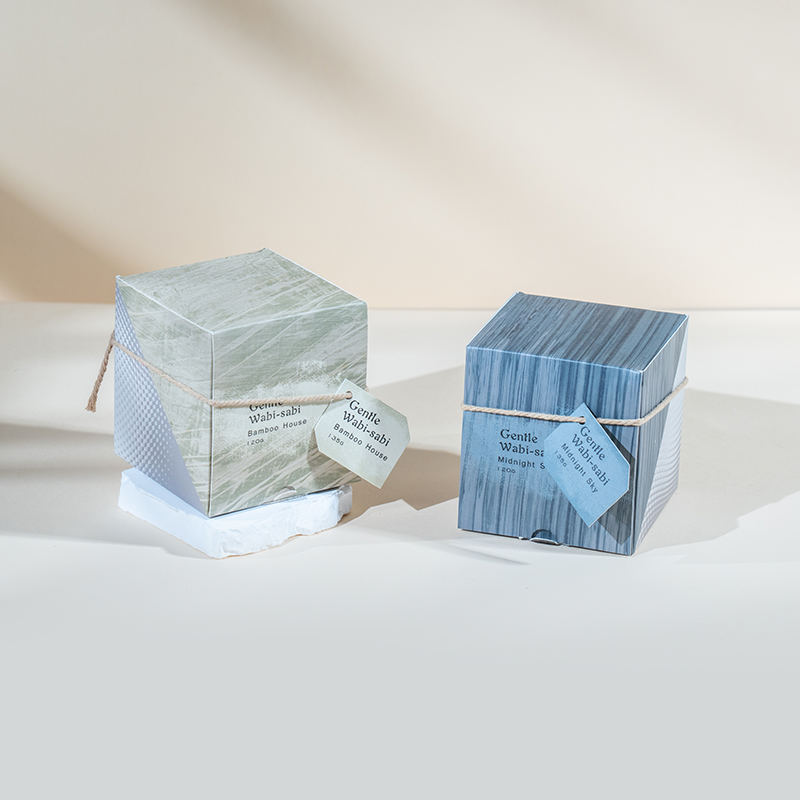 Cawan lilin kaca bulat dengan jalur menegak lilin wangi-penjual lilin lilin soya eko