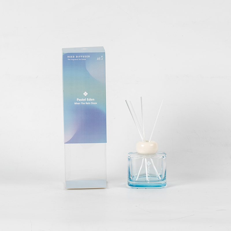 Botol minyak wangi kaca jernih persegi reed diffuser-aroma diffuser kilang