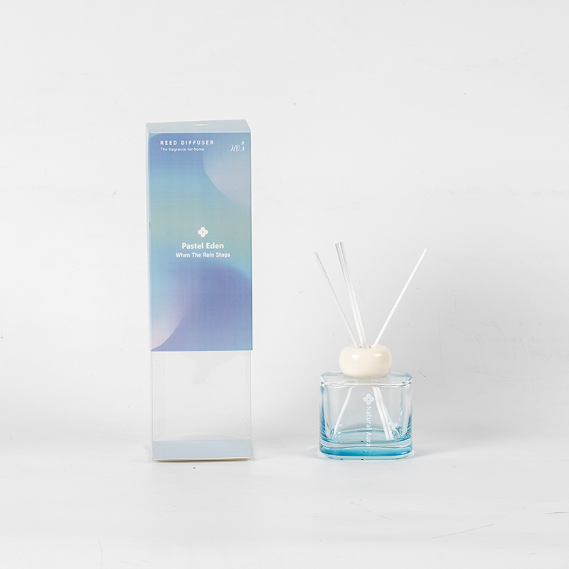 Botol minyak wangi kaca jernih persegi reed diffuser-aroma diffuser kilang