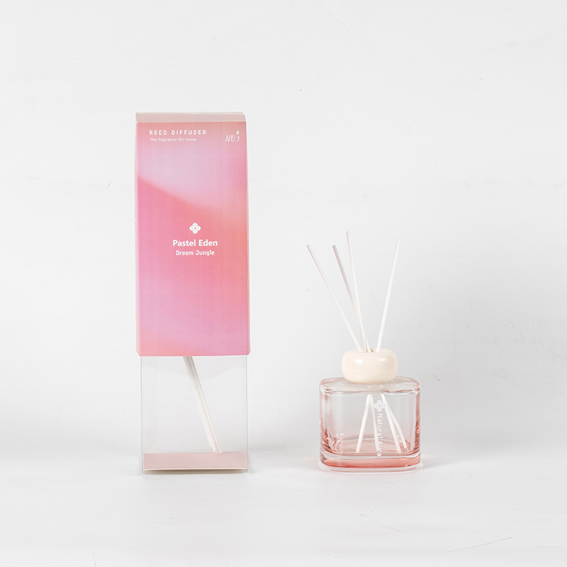 Botol minyak wangi kaca jernih persegi reed diffuser-aroma diffuser kilang