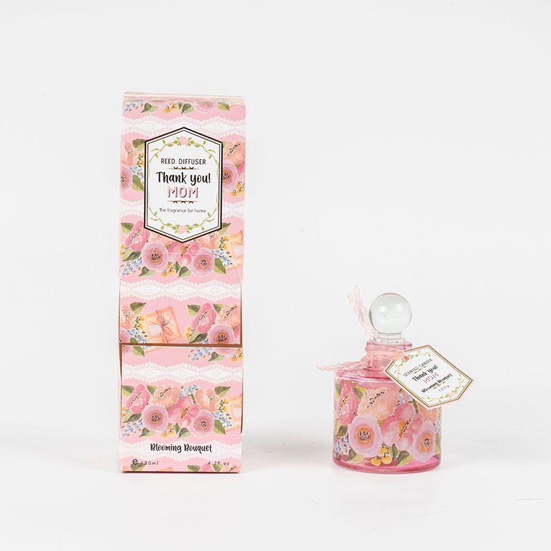 Penyebar buluh botol kaca bulat elegan hari ibu