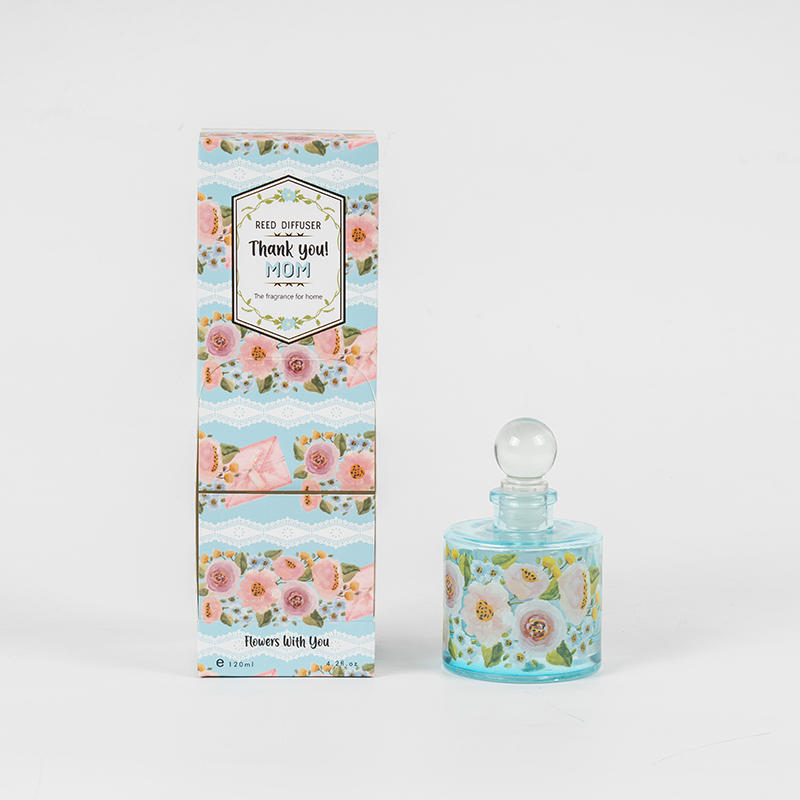 Penyebar buluh botol kaca bulat elegan hari ibu