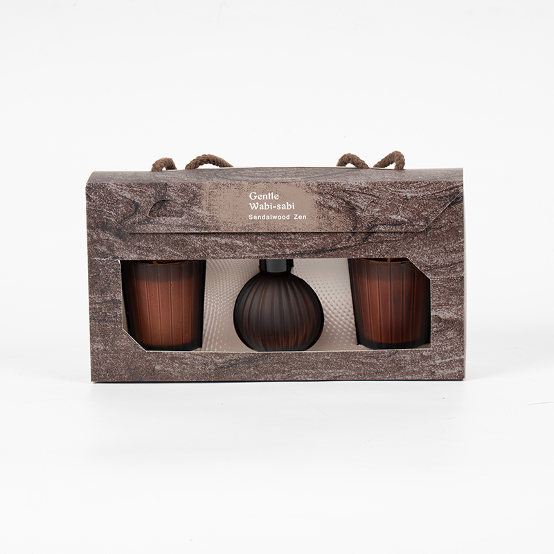 Cermin mata kecil berjalur menegak Lilin wangi X2 Belang menegak botol penyebar buluh kecil mentol meruap