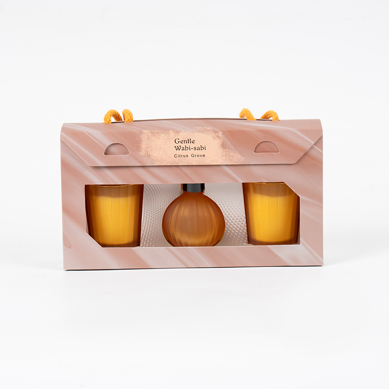 Cermin mata kecil berjalur menegak Lilin wangi X2 Belang menegak botol penyebar buluh kecil mentol meruap