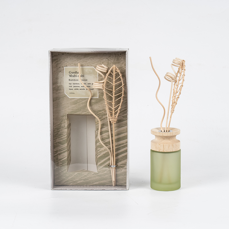 Penyebar buluh premium kelalang kaca silinder tinggi dengan penjual penyebar aroma kayu kayu